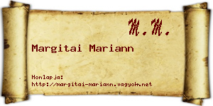 Margitai Mariann névjegykártya