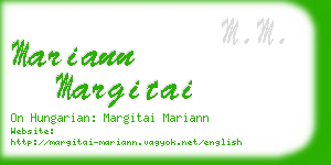 mariann margitai business card